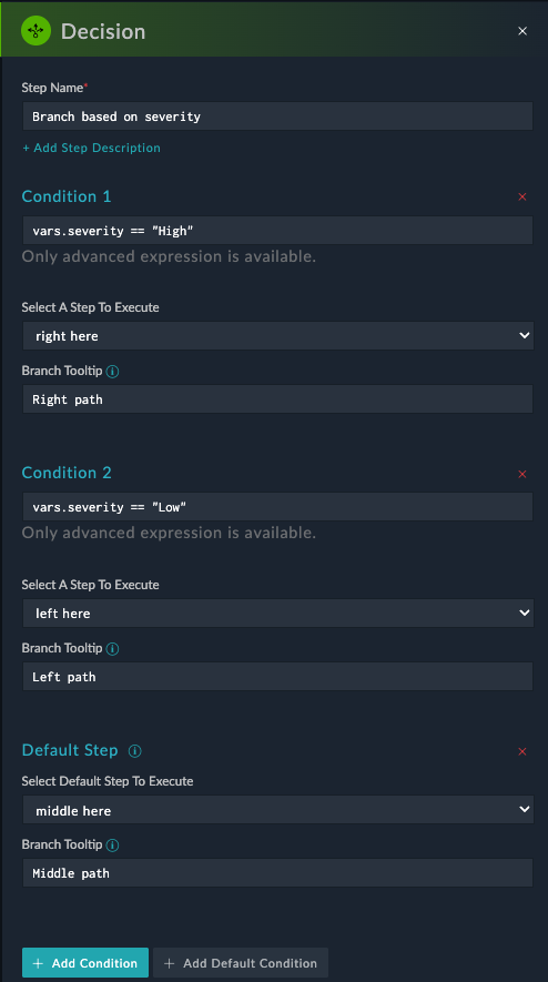 Decision step before configuration