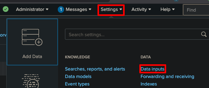 Data Inputs Navigation