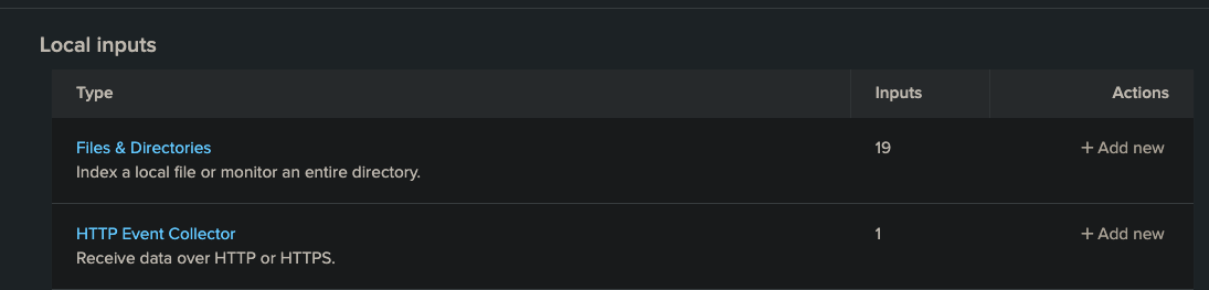HTTP Event Collector